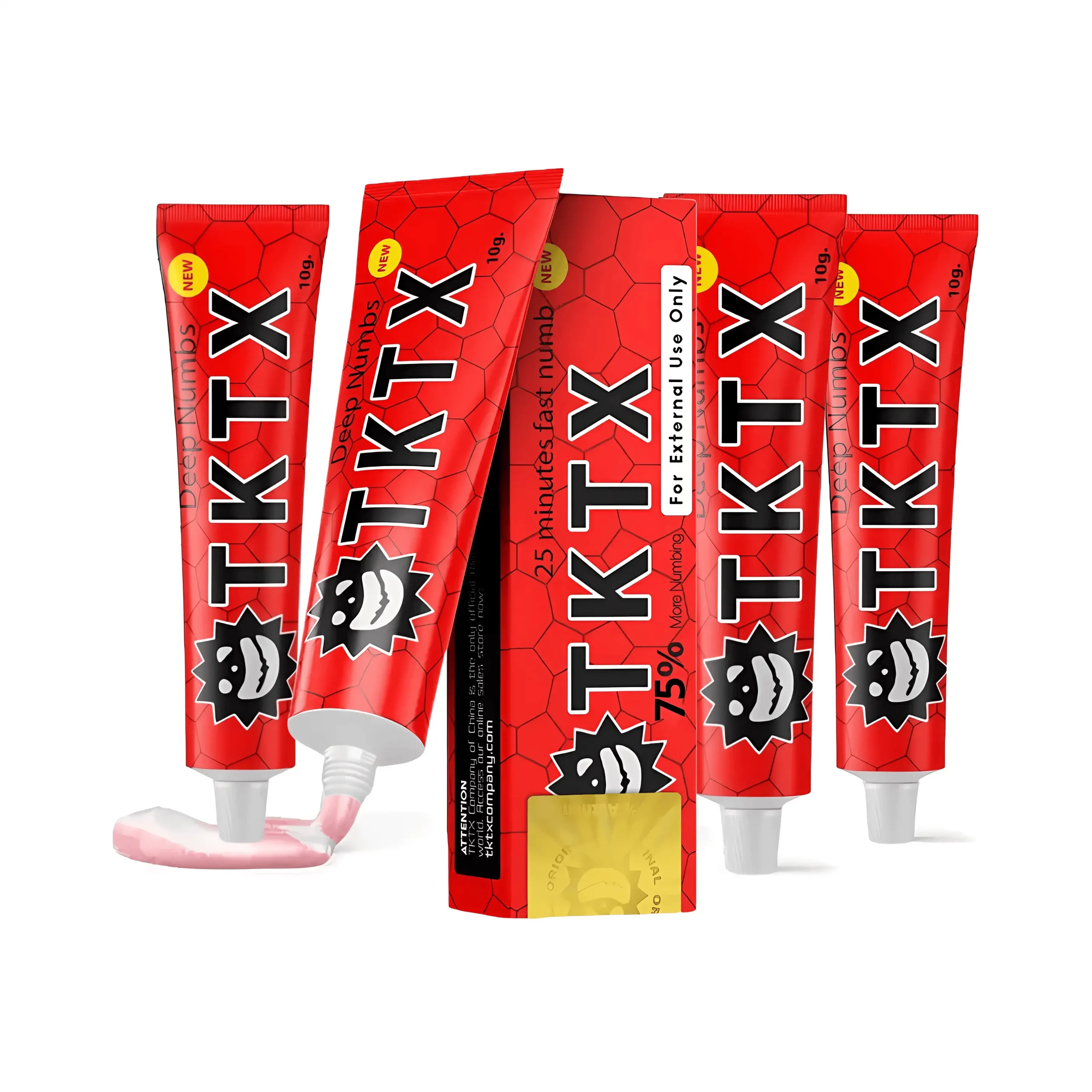 PACK 5 - TKTX RED 75% - Otre Crème ANESTHÉSIQUE la plus PUISSANTE